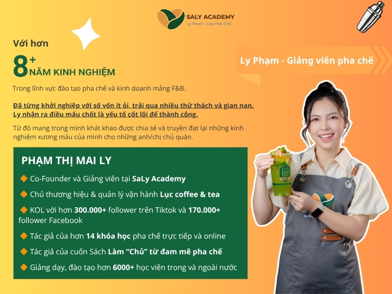 Ly Phạm - Giảng viên pha chế tại SaLy Academy
