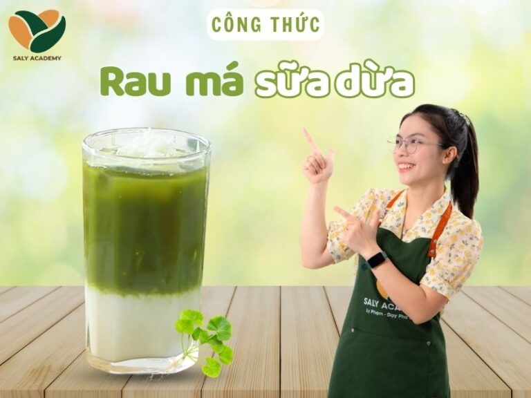 công thức pha chế Rau má sữa dừa