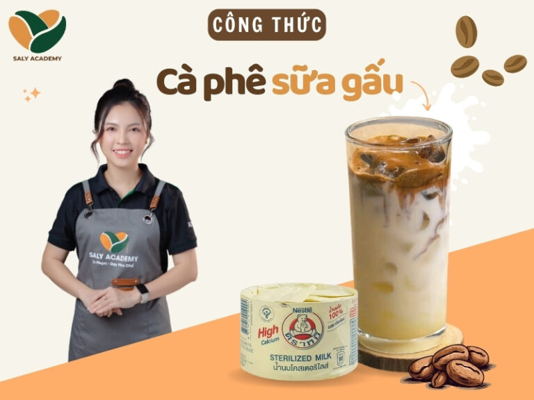 công thức pha chế Cà phê sữa gấu