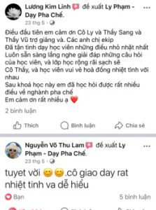 Feedback khóa học lên kế hoạch mở quán và kinh doanh F&B