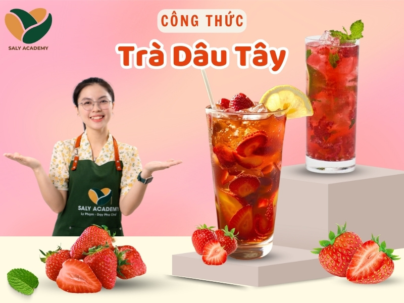 Cách pha trà dâu tây ngon, chuẩn vị