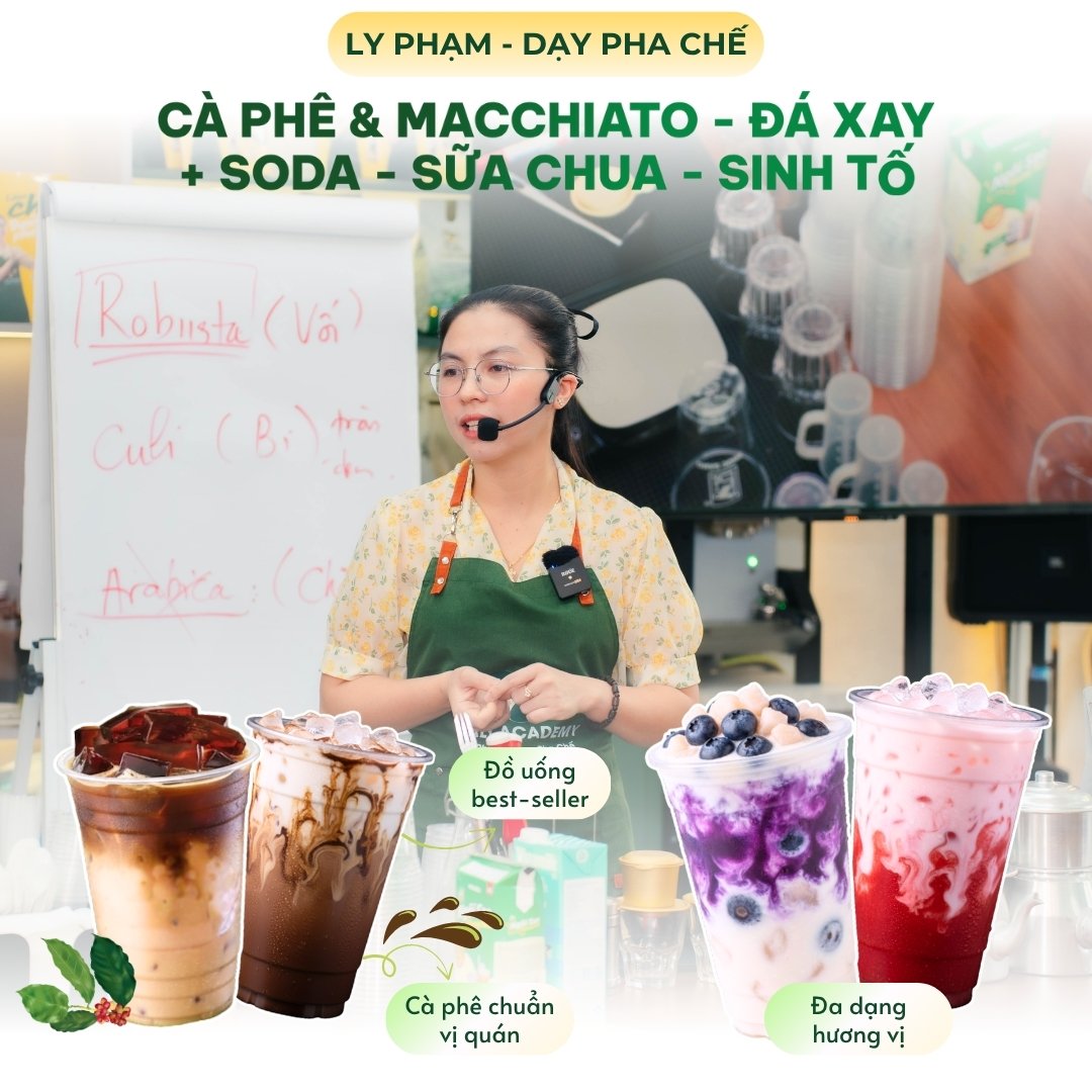Học pha chế cafe mở quán thành công tại Saly Academy