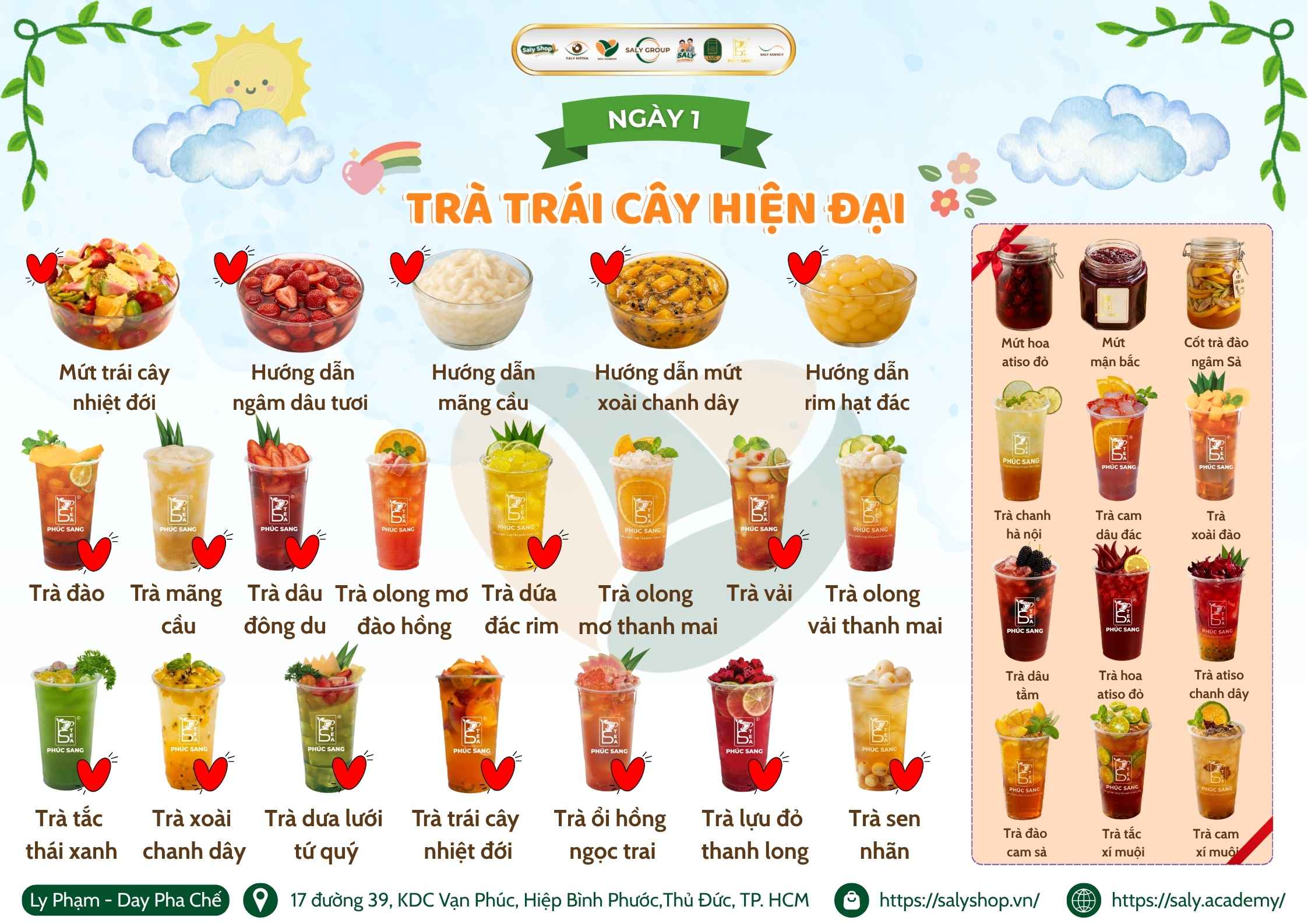 Nội dung khóa học Trà trái cây tại Ly Phạm - Dạy Pha Chế