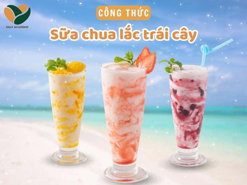 2 công thức làm sữa chua lắc trái cây thơm ngon