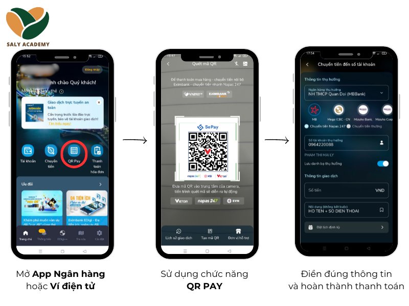 Dùng chức năng QR Pay để thanh toán