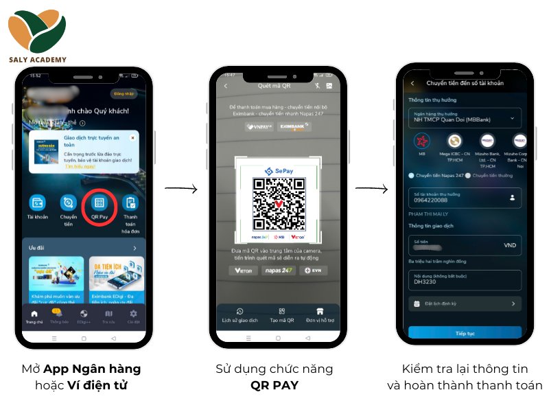 Dùng chức năng QR Pay để thanh toán