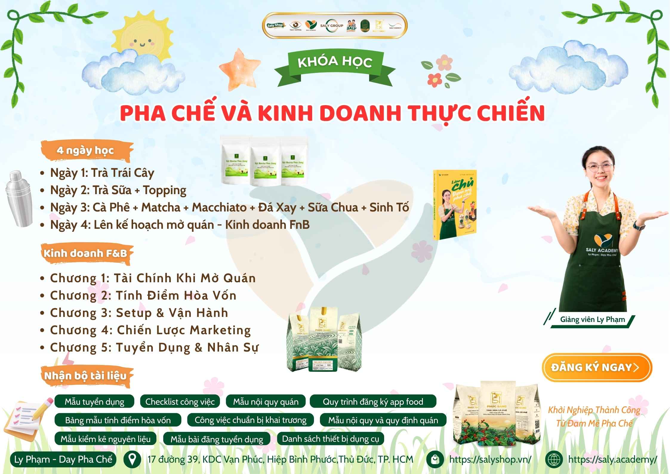 Thông tin khóa pha chế và kinh doanh thực chiến tại Saly Academy
