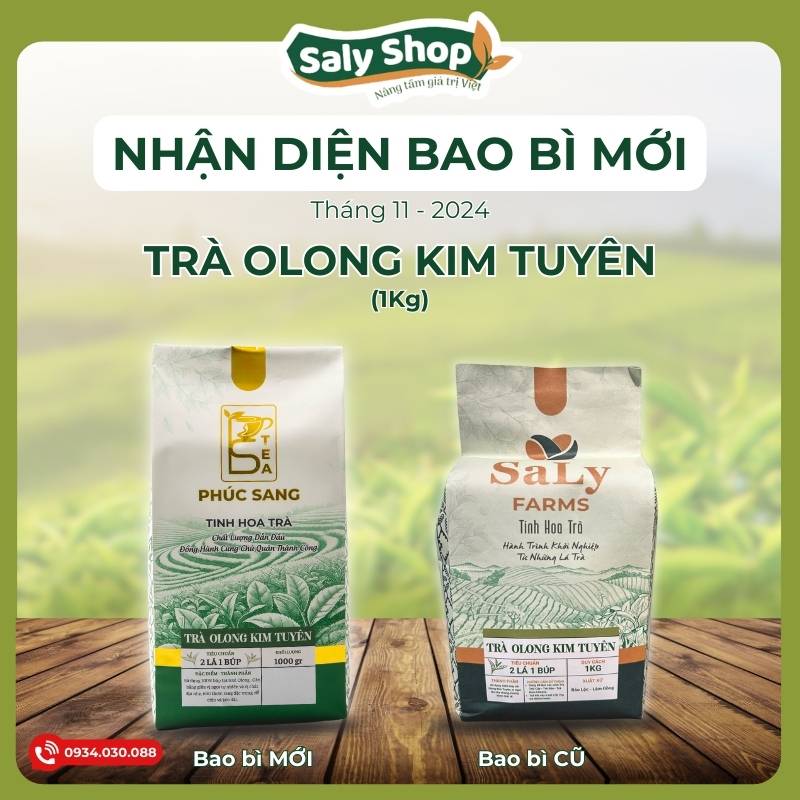 Bao bì mới Trà oolong Kim Tuyên Phúc Sang