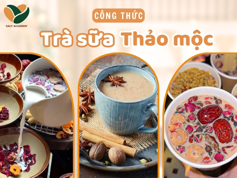 Cách làm trà sữa thảo mộc thanh mát, mới lạ