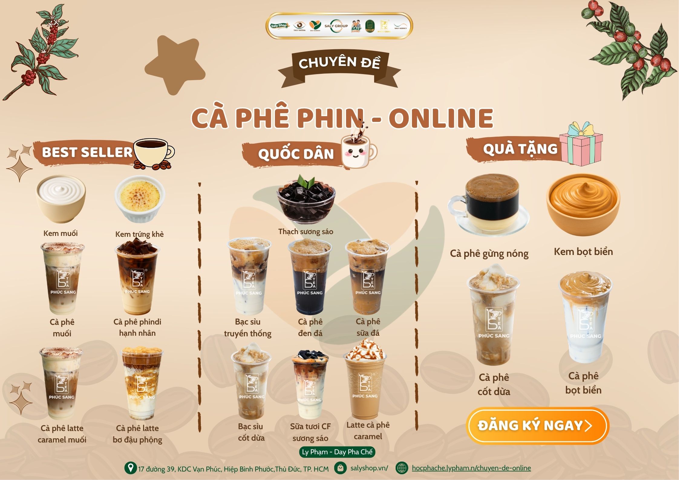 Khóa học Cà phê phin Online tại SaLy Academy