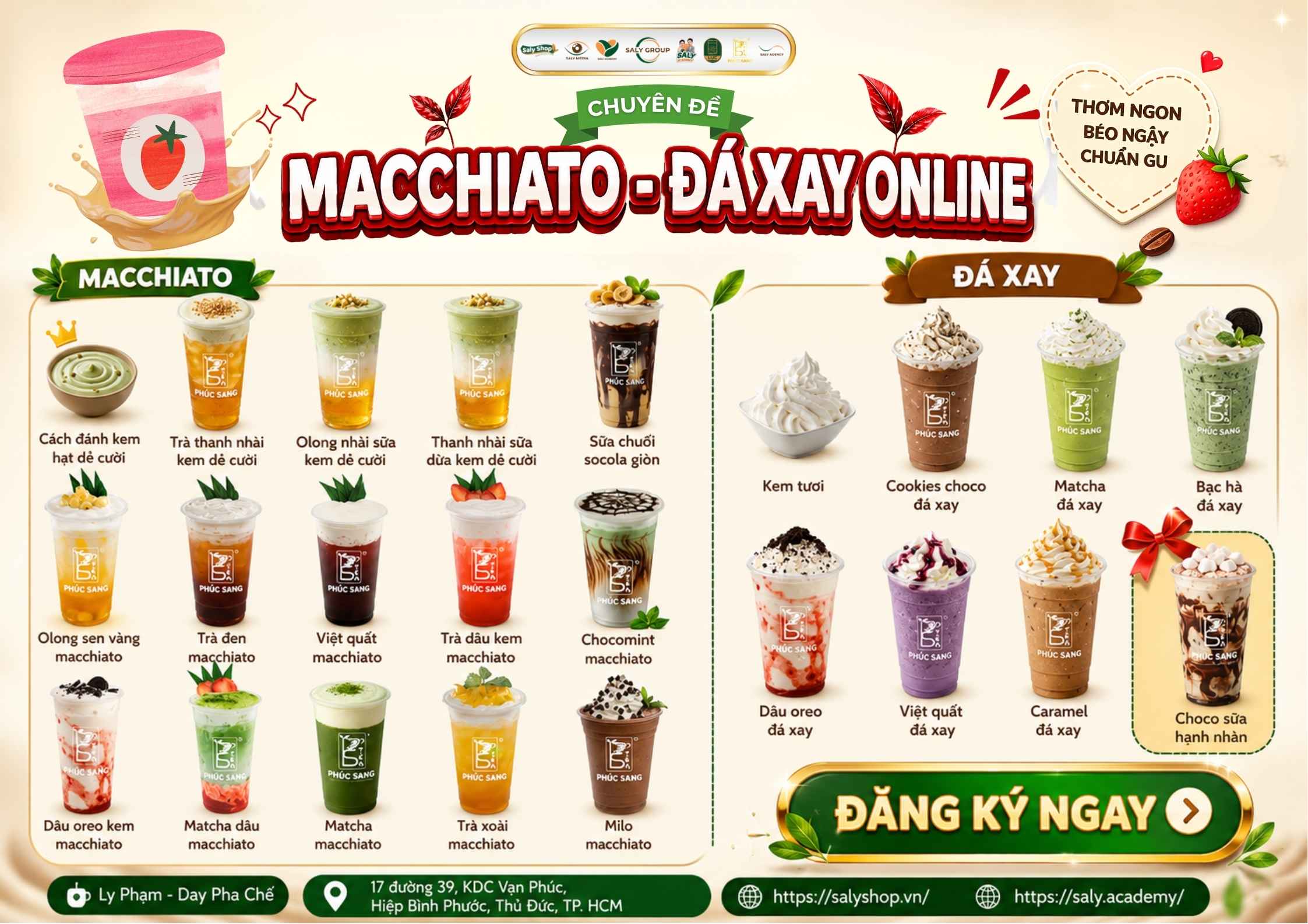 Khóa học Macchiato - Đá xay Online tại SaLy Academy