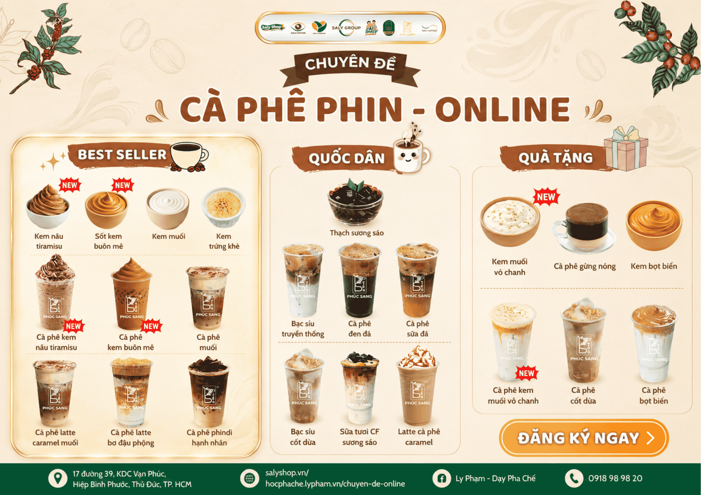 Khóa học Cà phê phin Online tại SaLy Academy