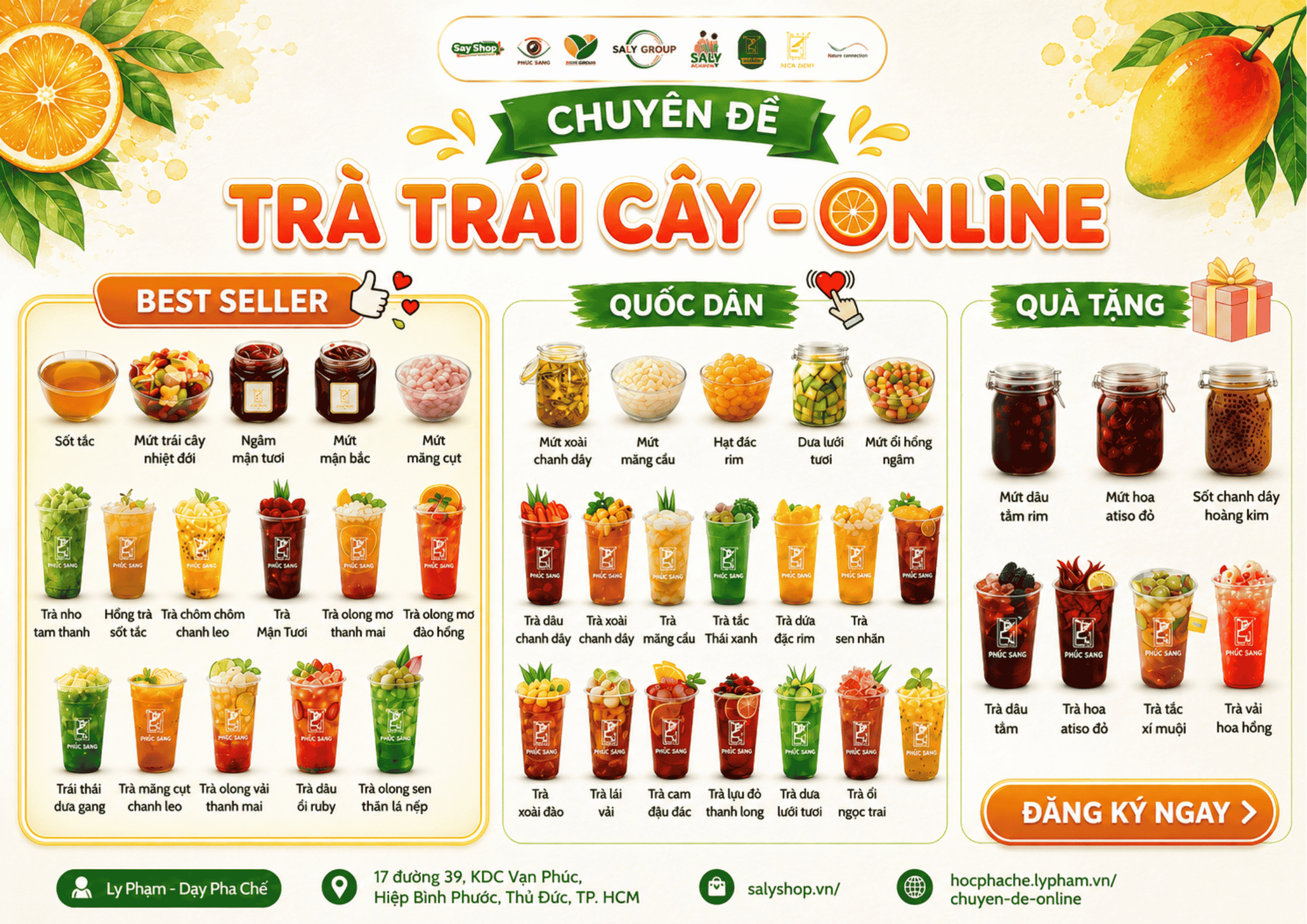 Khóa học Trà trái cây Online tại SaLy Academy
