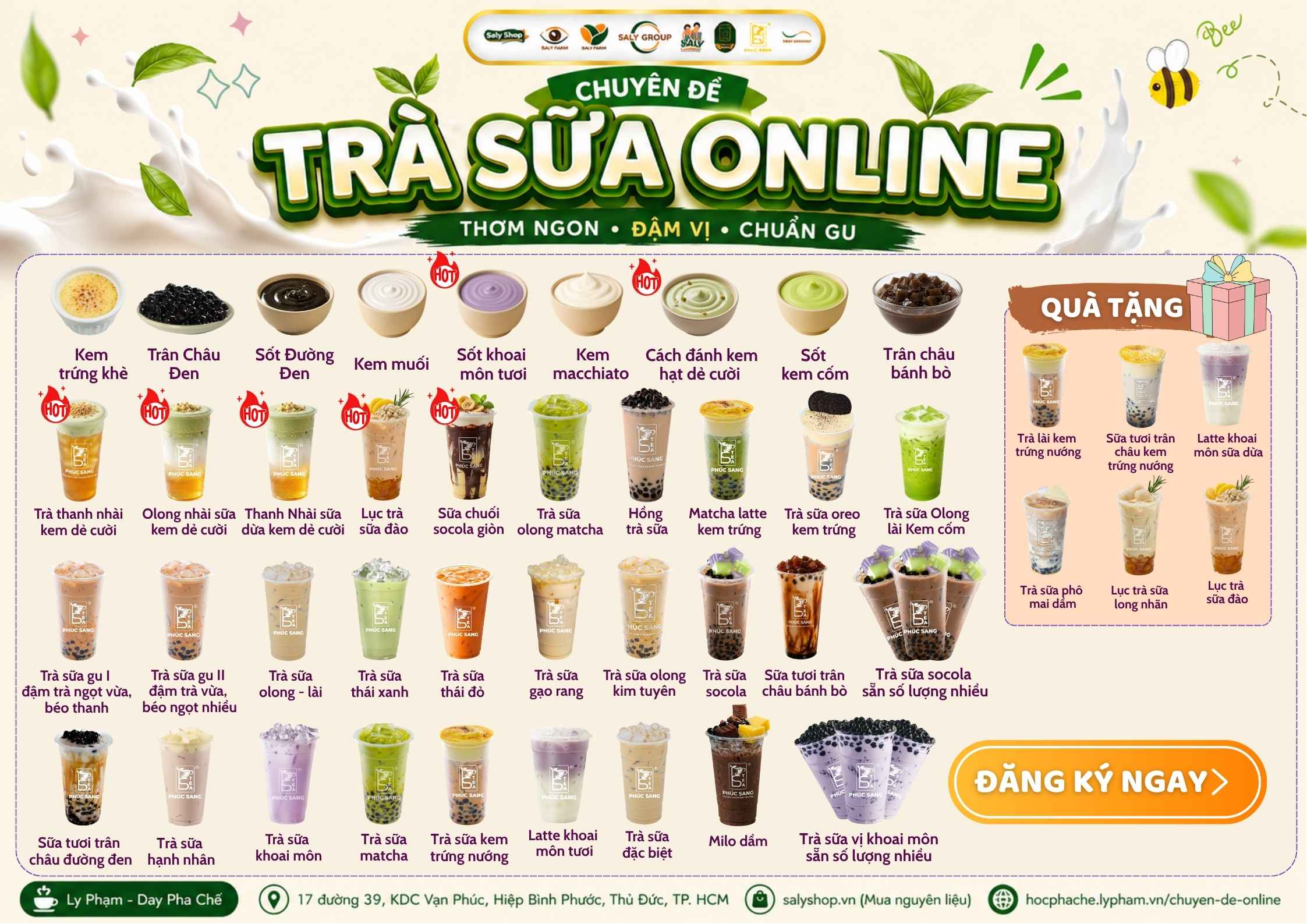 Khóa học pha chế Trà sữa (Online) tại Ly Phạm - Dạy Pha Chế