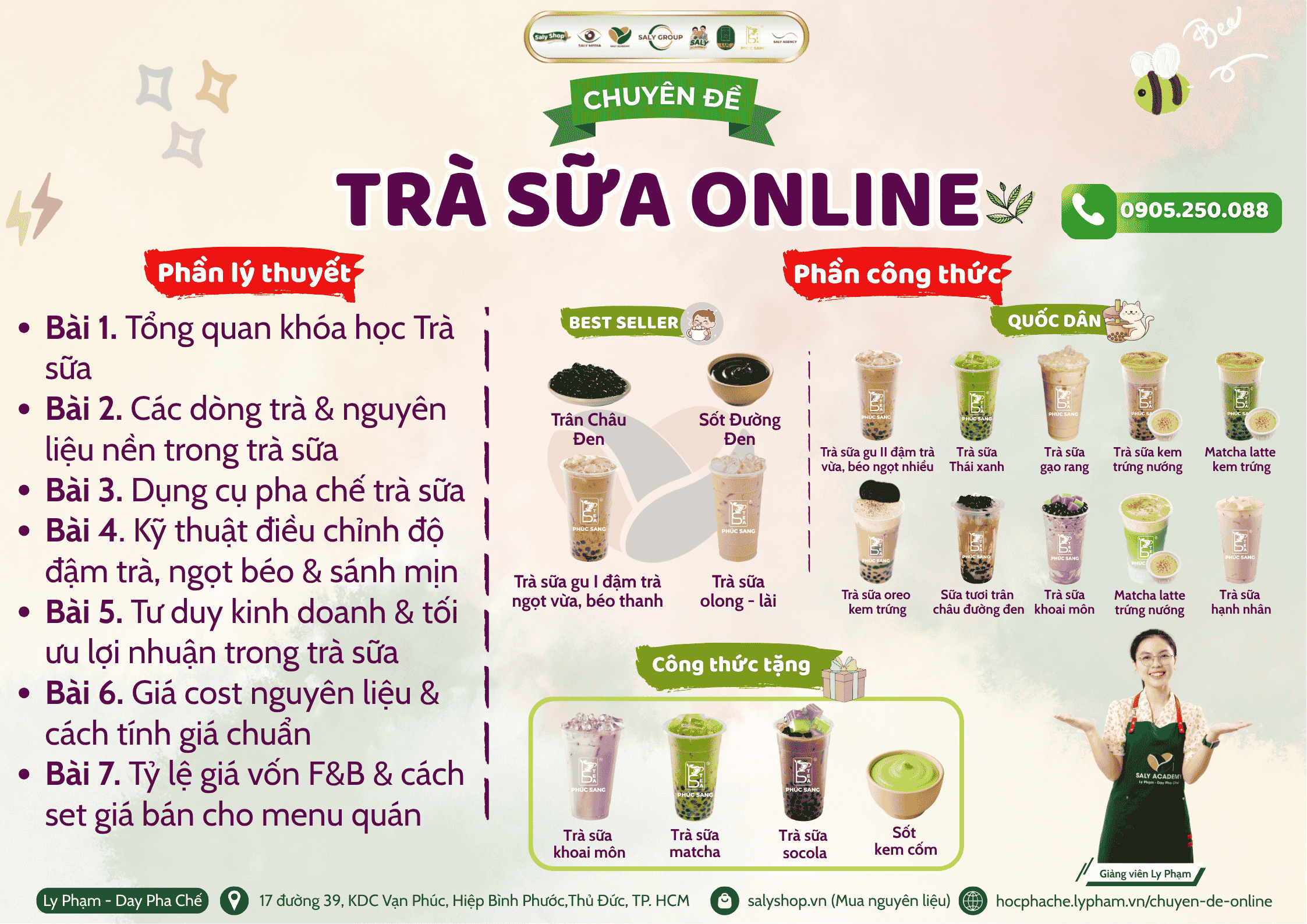 Khóa học pha chế Trà sữa (Online) tại Saly Academy