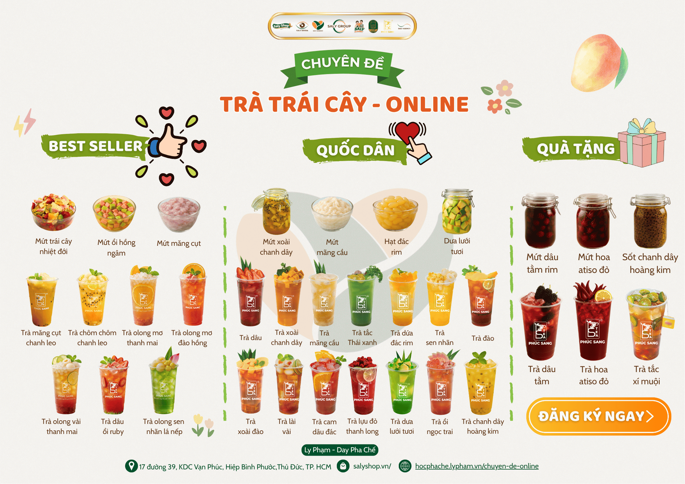 Khóa học Trà trái cây Online tại SaLy Academy