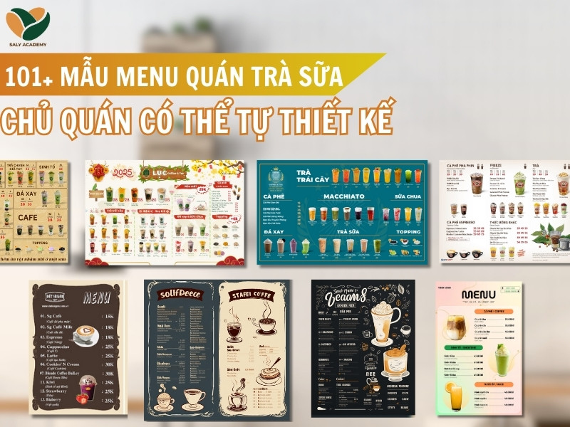 101+ mẫu menu quán trà sữa đẹp (Chủ quán có thể tự thiết kế)