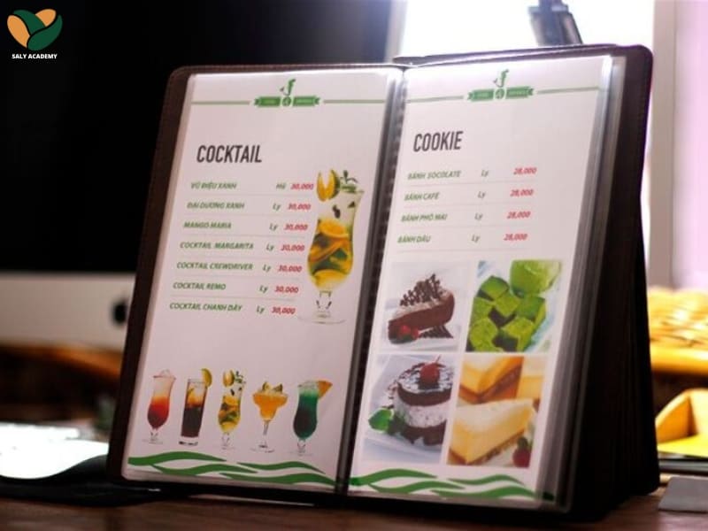 Menu nước uống cần thu hút từ cái nhìn đầu tiên