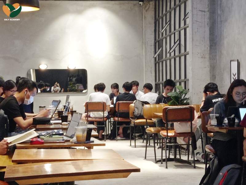 Mô hình quán cafe học tập, làm việc