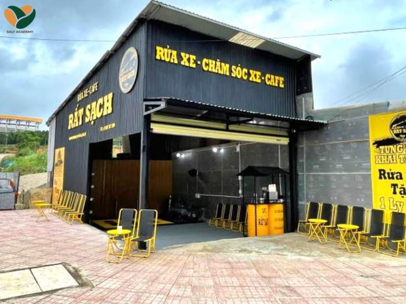 Mô hình cafe rửa xe