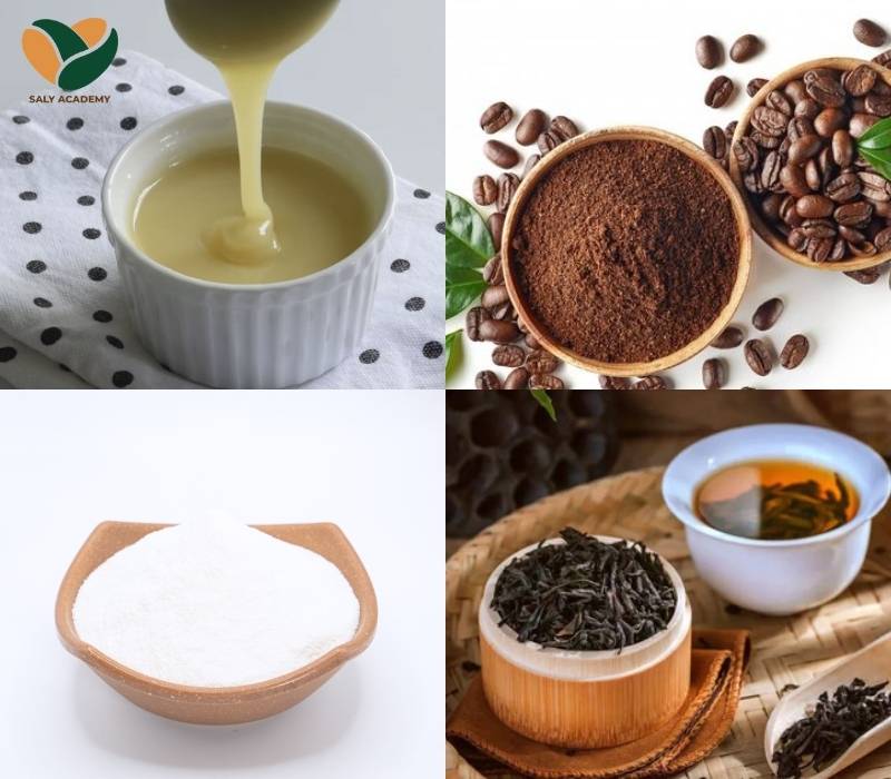 Chuẩn bị nguyên liệu làm trà sữa cafe Chuẩn bị nguyên liệu làm trà sữa cafe
