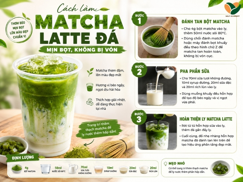 Cách pha matcha latte ngon chuẩn vị Cách pha matcha latte ngon chuẩn vị