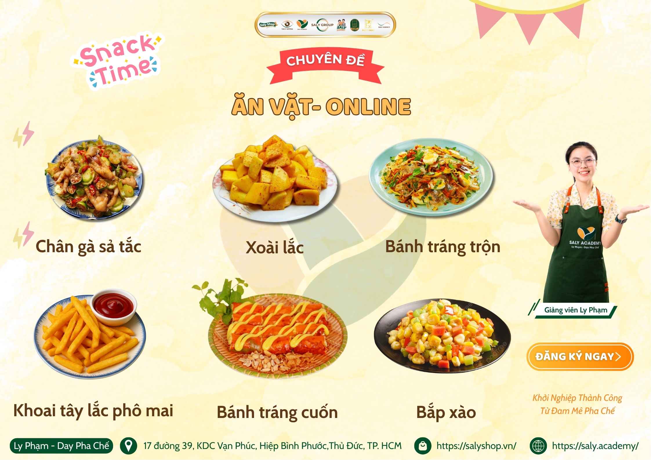 Khóa học đồ Ăn vặt (Online)