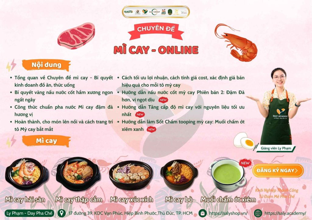 Khóa học pha chế Mỳ cay (Online)