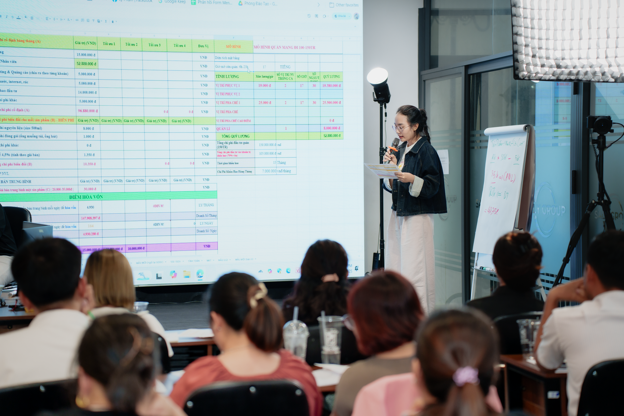 Ảnh lớp học lên kế hoạch mở quán và kinh doanh F&B