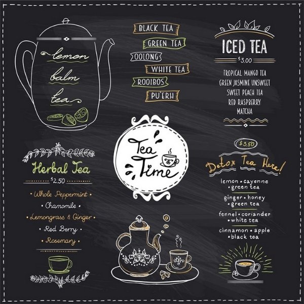 Menu phong cách vẽ tay Menu phong cách vẽ tay