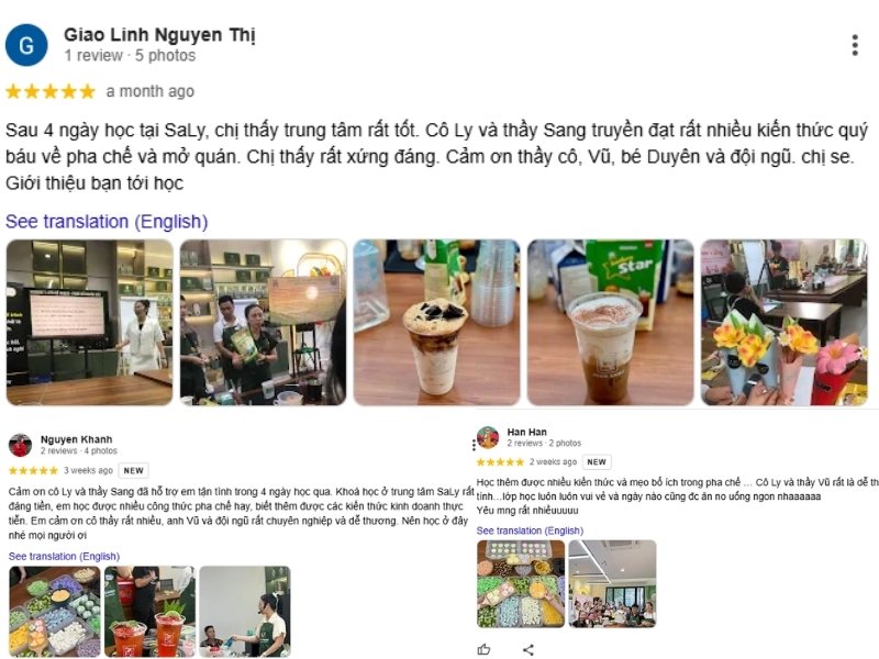 Một số đánh giá từ học viên của Ly Phạm Một số đánh giá từ học viên của Ly Phạm