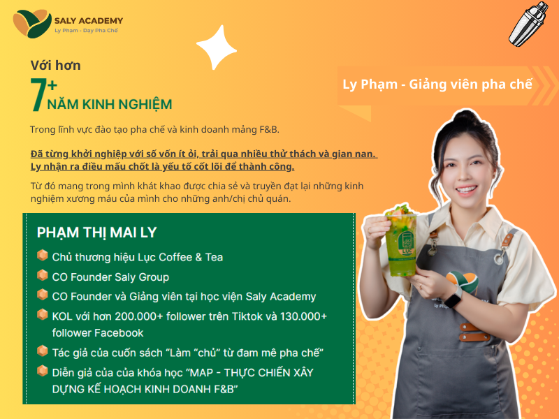 Ly Phạm - Giảng viên pha chế tại Saly Academy