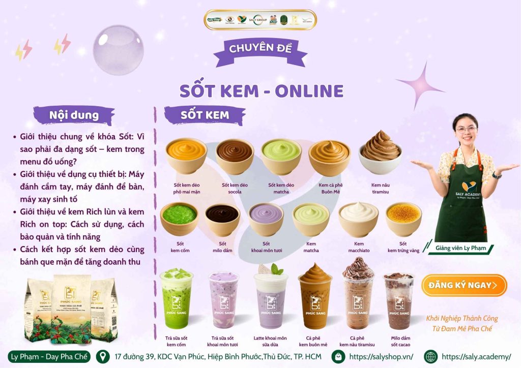 Khóa học Sốt và kem dẻo (Online)