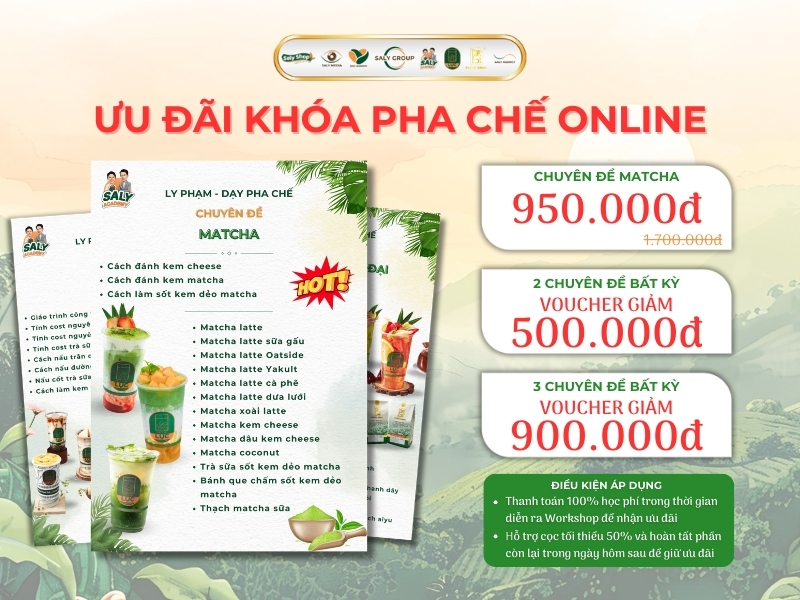 Ưu đãi khóa học pha chế Online tại Ly Phạm - Dạy Pha Chế
