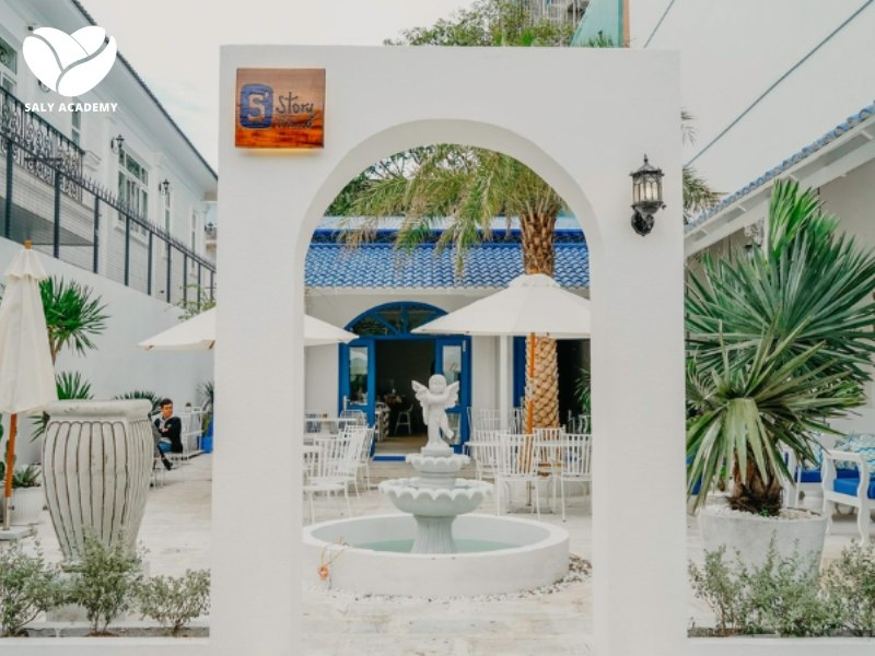 Thiết kế cafe sân vườn theo phong cách Địa Trung Hải Thiết kế cafe sân vườn theo phong cách Địa Trung Hải