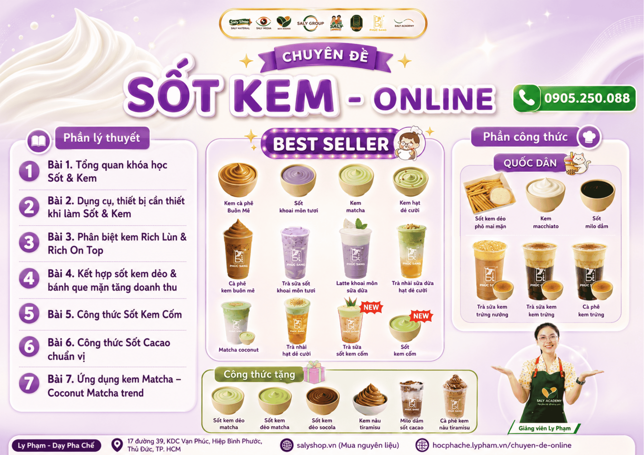 Khóa học Sốt kem Online tại SaLy Academy