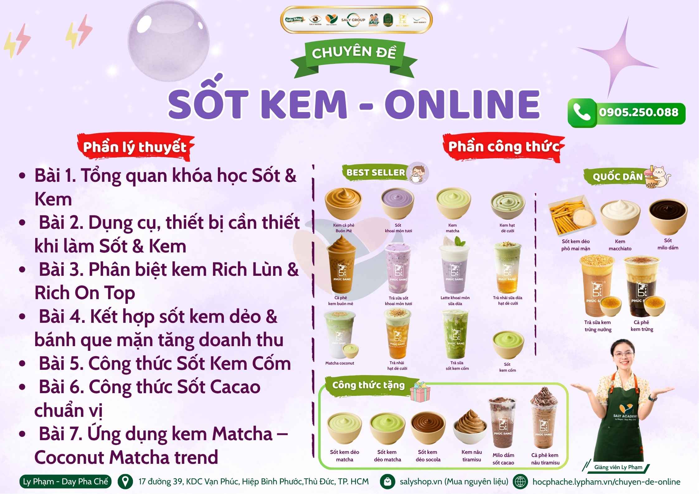 Khóa học Sốt kem Online tại SaLy Academy