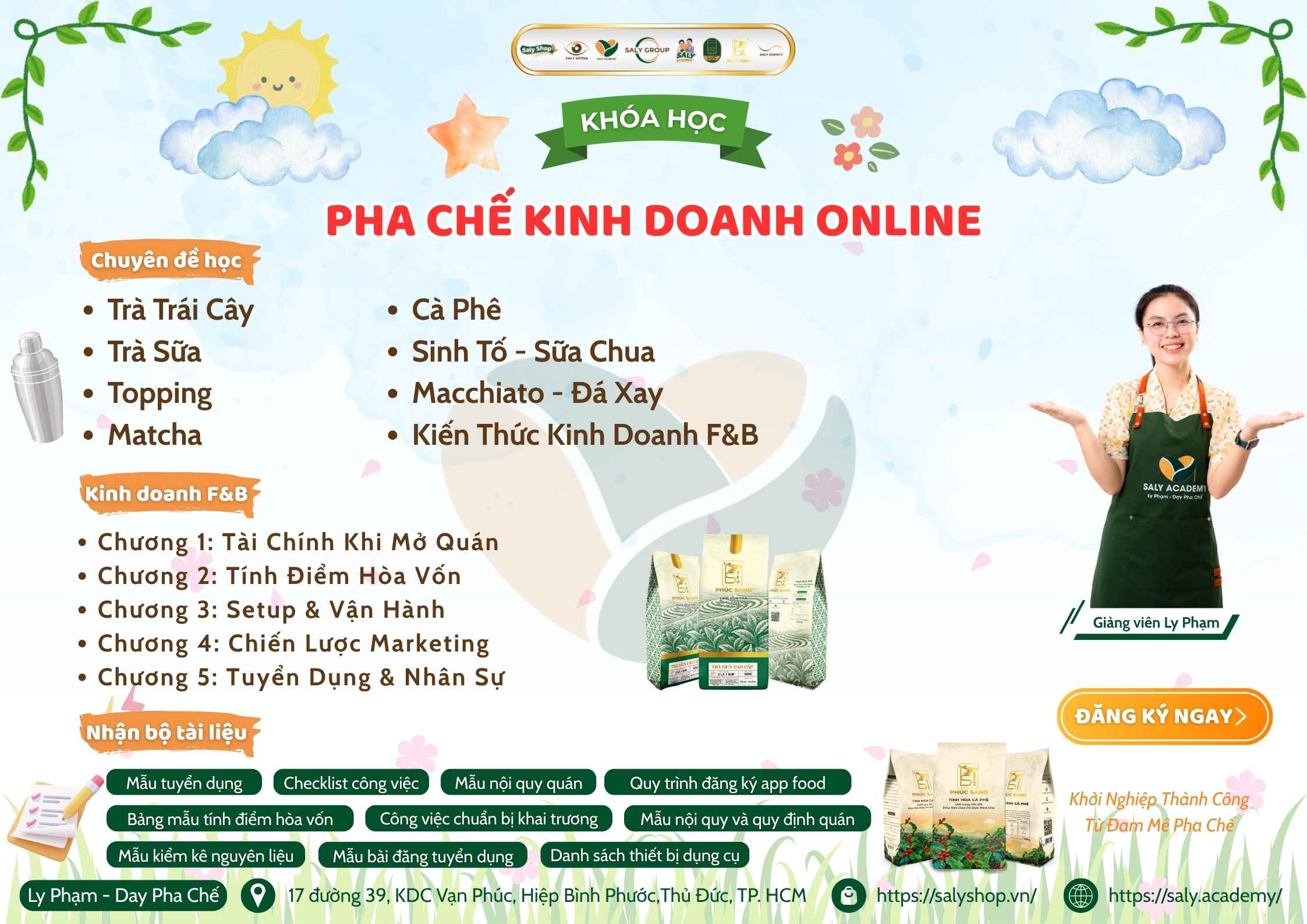 Khóa pha chế và kinh doanh (Online)