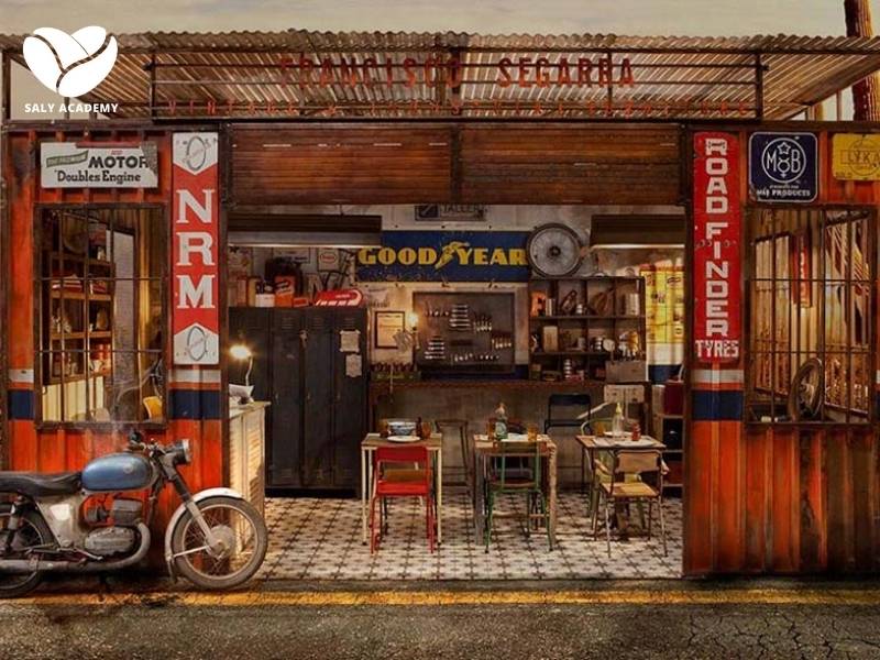 Cafe container theo phong cách retro, công nghiệp hoặc tối giản phù hợp với khách hàng trẻ yêu thích không gian có gu Cafe container theo phong cách retro, công nghiệp hoặc tối giản phù hợp với khách hàng trẻ yêu thích không gian có gu