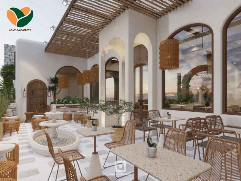 Cafe sân vườn kiểu Nhật, Hàn, Địa Trung Hải Cafe sân vườn kiểu Nhật, Hàn, Địa Trung Hải