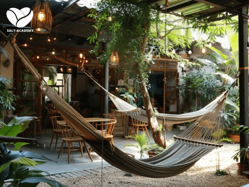 Cafe võng kết hợp không gian vườn đem đến trải nghiệm thư giãn tuyệt vời cho khách hàng Cafe võng kết hợp không gian vườn đem đến trải nghiệm thư giãn tuyệt vời cho khách hàng