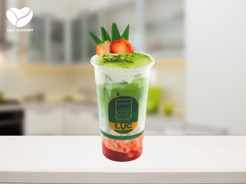 Matcha dâu kem cheese với hương vị ngọt ngào, béo thơm Matcha dâu kem cheese với hương vị ngọt ngào, béo thơm