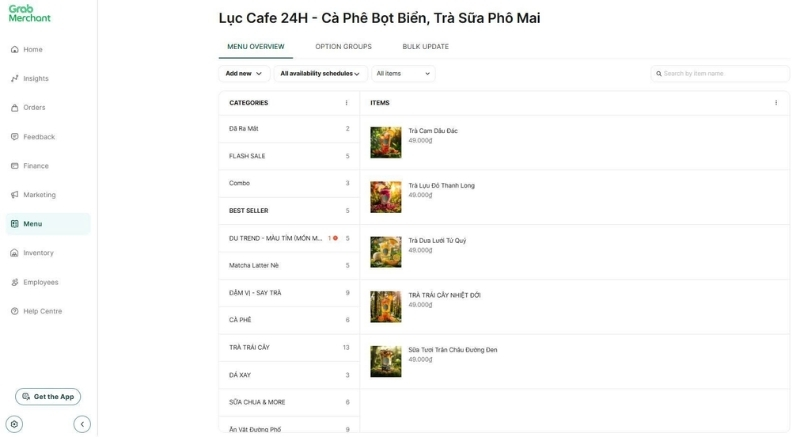 Mẹo tối ưu gian hàng trên GrabFood