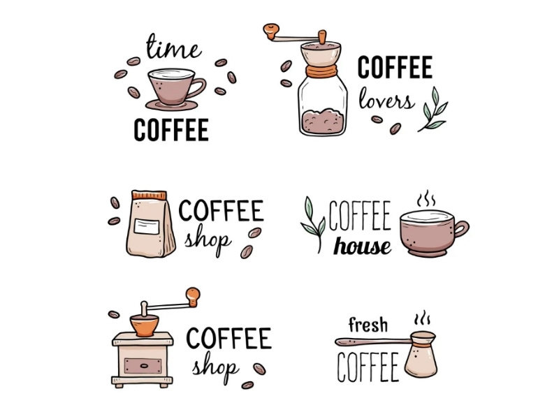 Logo cafe phong cách Hàn Quốc tươi sáng, đáng yêu, siêu hút mắt giới trẻ Logo cafe phong cách Hàn Quốc tươi sáng, đáng yêu, siêu hút mắt giới trẻ