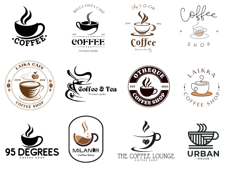 Logo hình ly cà phê Logo hình ly cà phê