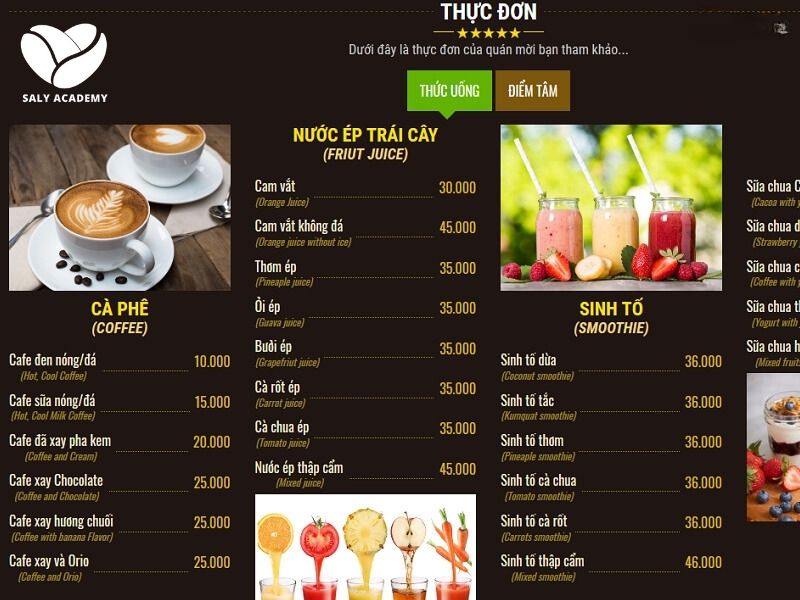 Gợi ý menu phù hợp cho quán cafe bóng đá Gợi ý menu phù hợp cho quán cafe bóng đá