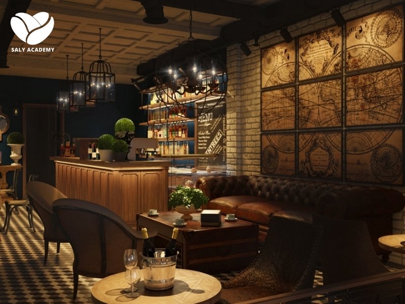 Mô hình quán cafe cổ điển kết hợp hiện đại