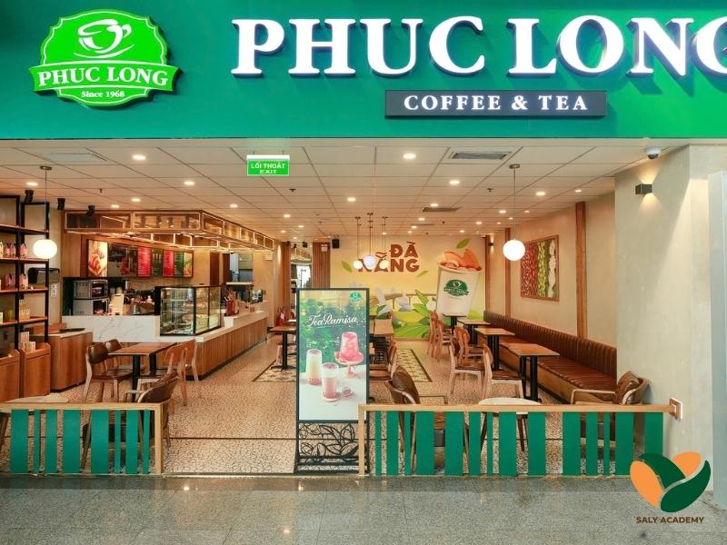 Phúc Long sử dụng hình nền logo màu xanh thiên nhiên Phúc Long sử dụng hình nền logo màu xanh thiên nhiên