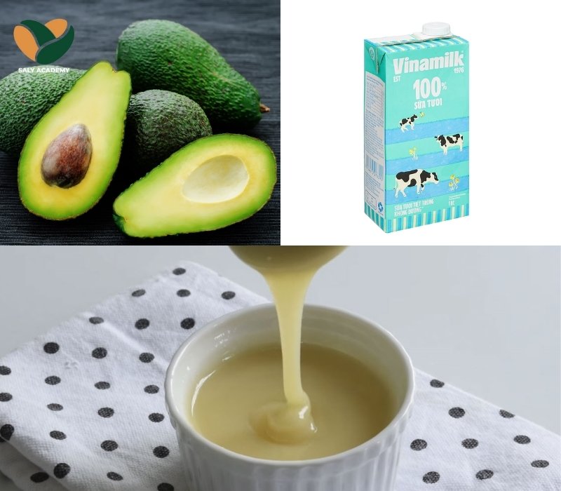 Một số nguyên liệu để làm sinh tố bơ Một số nguyên liệu để làm sinh tố bơ