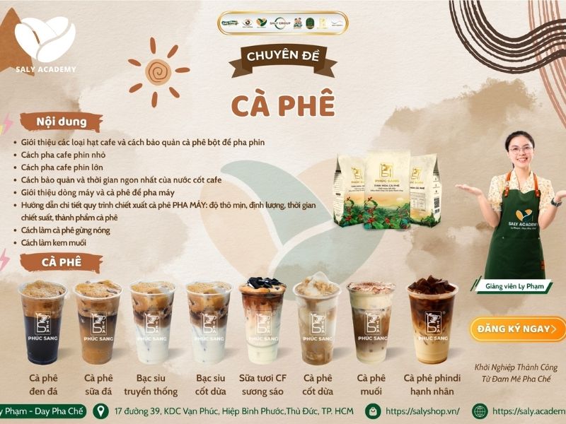 Thông tin khóa học pha chế cà phê tại Ly Phạm - Dạy Pha Chế Thông tin khóa học pha chế cà phê tại Ly Phạm - Dạy Pha Chế